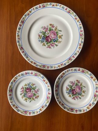 SET DE POSTRES PORCELANA FRANCESA LIMOGES