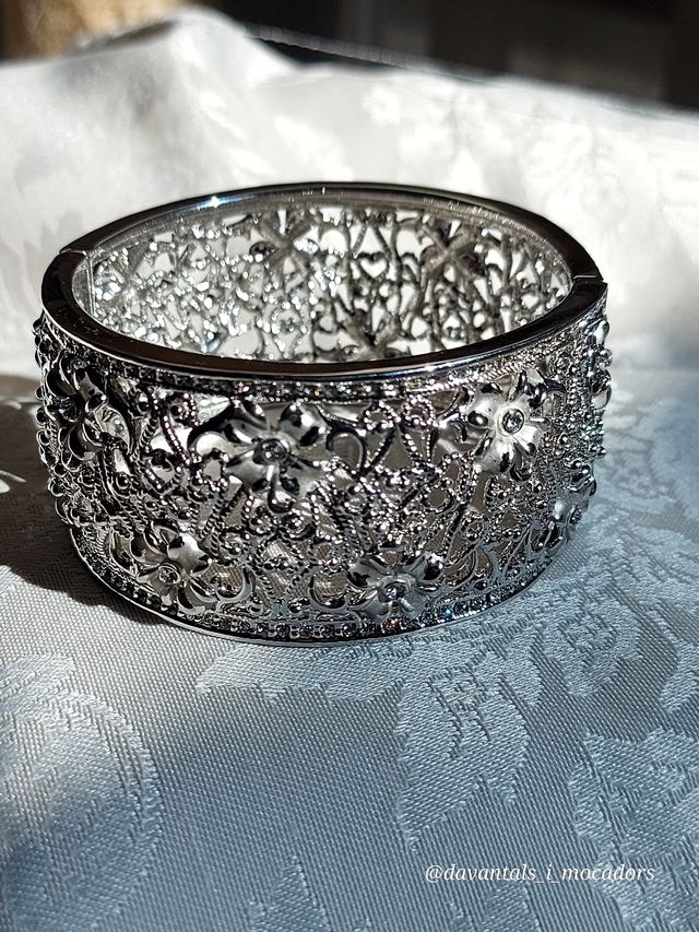 Brazalete filigrana plateado