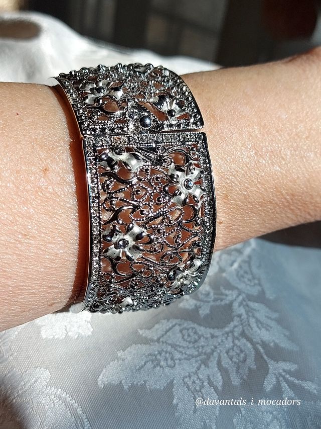 Brazalete filigrana plateado