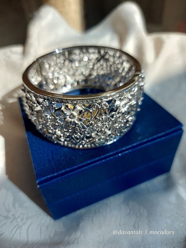 Brazalete filigrana plateado