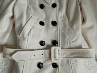 Abrigo paño crema Promod