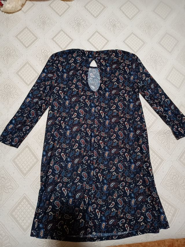 Vestido corto de mango