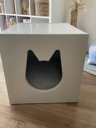 Cueva de gato para estanteria kallax (con cojin)