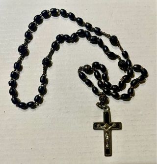 Arte religioso/ rosario muy antiguo de jerusalen