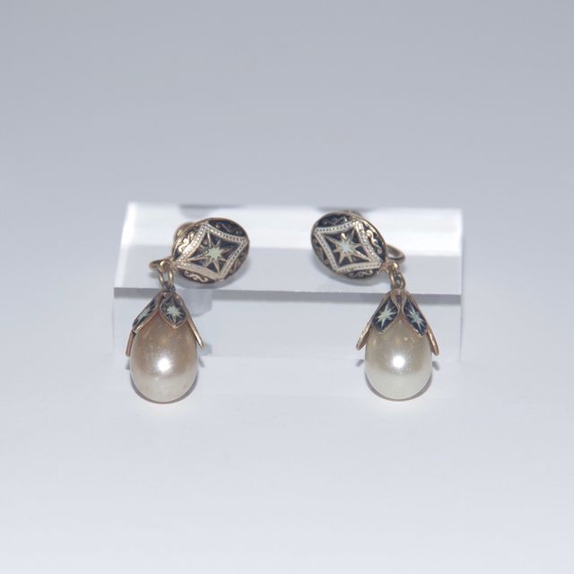 Toledo damascene pendientes de clip