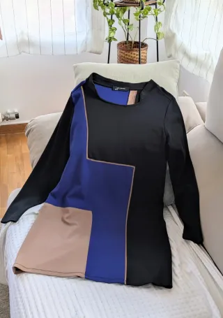 Vestido invierno manga larga algodón elástico