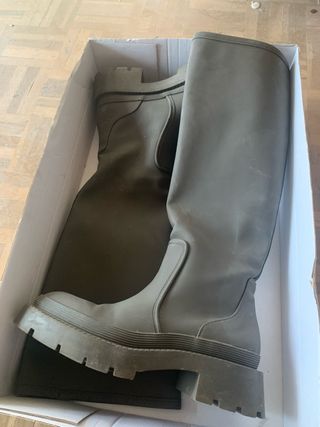 BOTAS ALTAS CAQUI ZARA N 37 NUEVAS