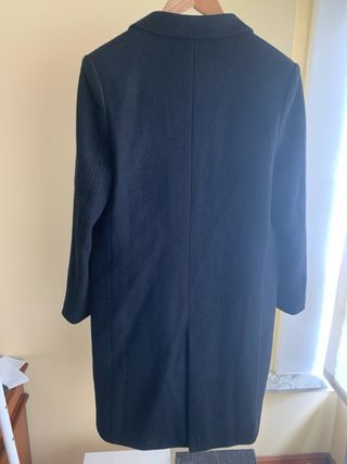 Abrigo lana negro Massimo Dutti