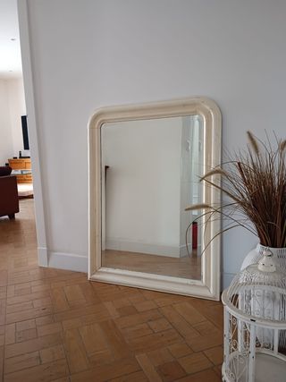 Espejo antiguo de madera maciza