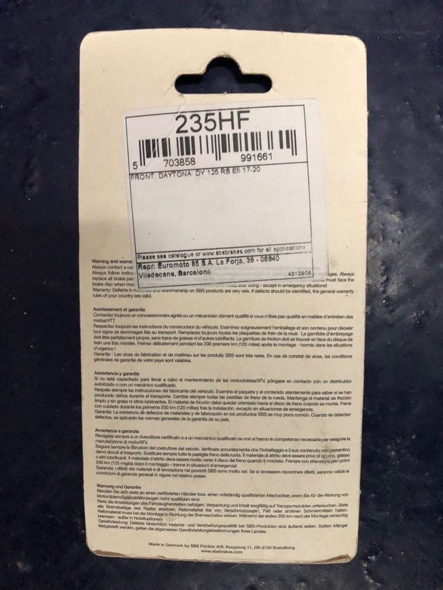 Pastilla freno Wottan Strom