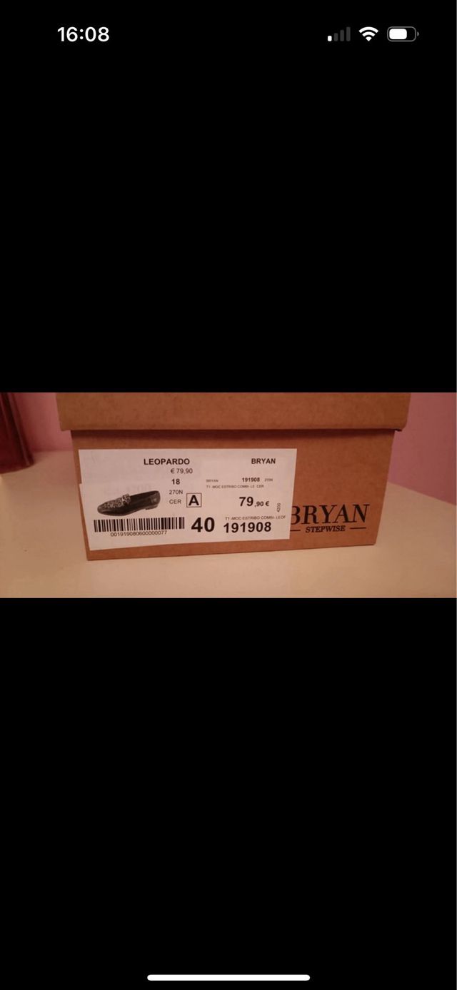 Mocasin leopardo piel talla 40