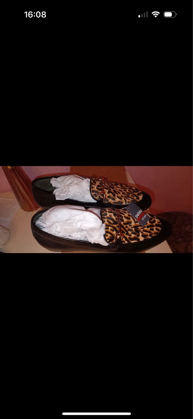 Mocasin leopardo piel talla 40