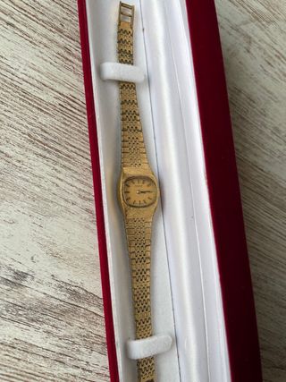 Reloj Tissot muñeca chapado oro vintage cuerda