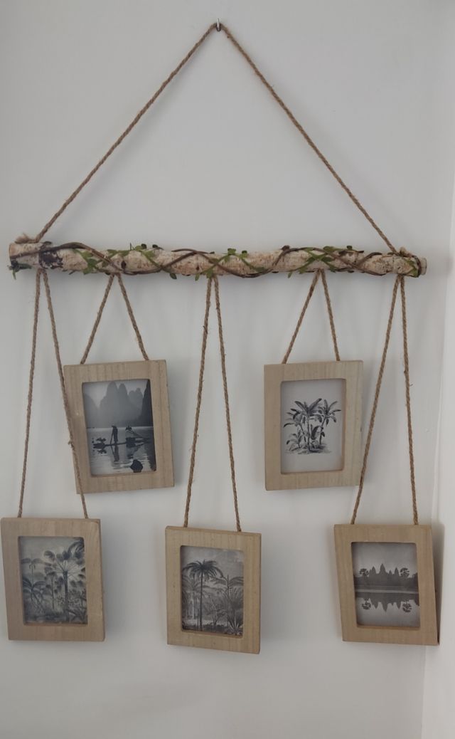 Original tapiz porta fotos con marcos