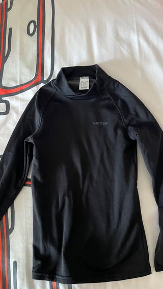 Camiseta termica negra para niño 8 años