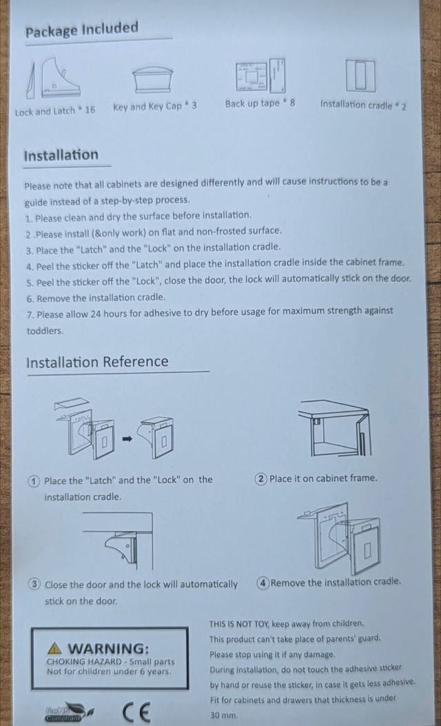 Lote protecciones Cajones y Armarios