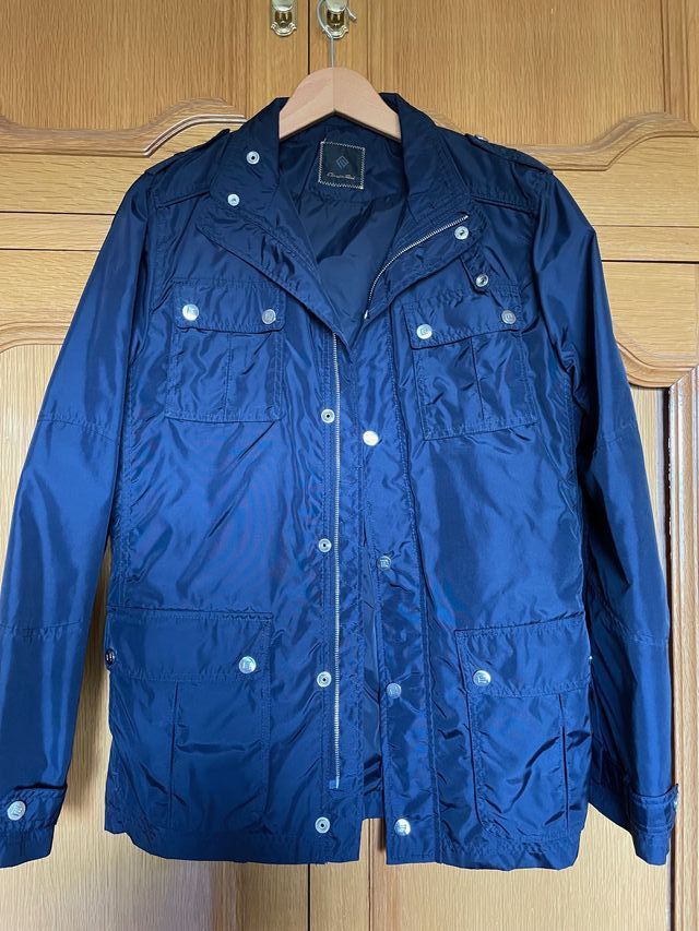 Chaqueta impermeable azul verano Emidio Tucci Blac
