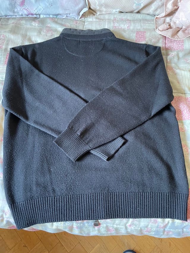 Chaqueta punto negra Genfins hombre