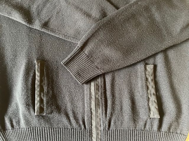 Chaqueta punto negra Genfins hombre