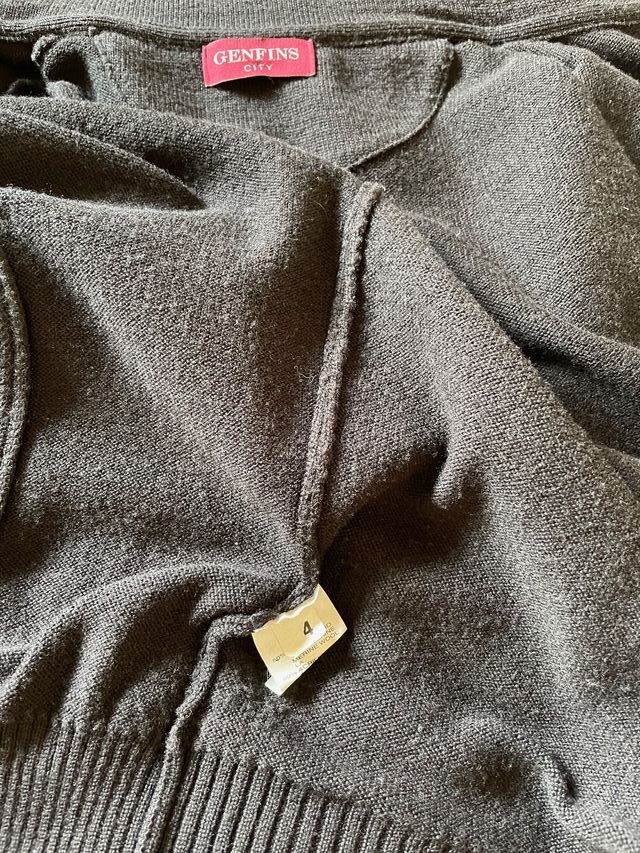 Chaqueta punto negra Genfins hombre