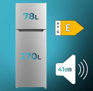 Nevera cecotec 2D 348 Inox E NUEVA