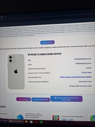 Iphone 12 mini cambio por patinete eléctrico 