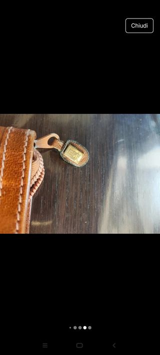 Portadocumenti in tessuto e pelle