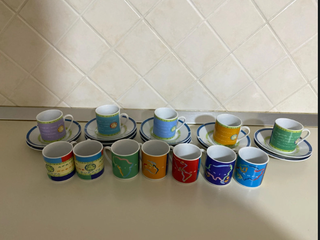 12 tazze da caffè vintage