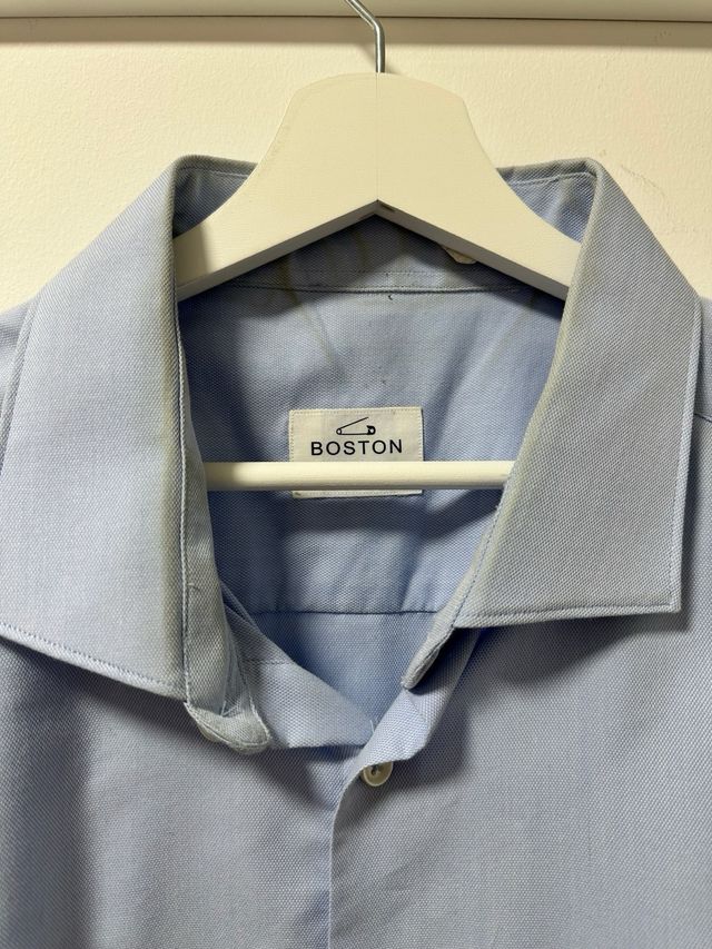 Camisa Azul Boston.