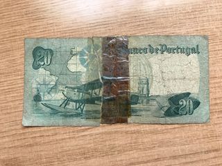 Billete de 20 escudos año 1978 de Portugal