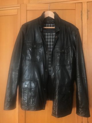 Chaqueta negro cuero