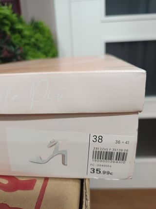 Sandalias blancas tacón Talla 38