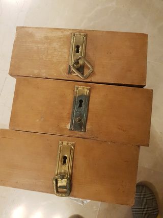 6 cajones de madera