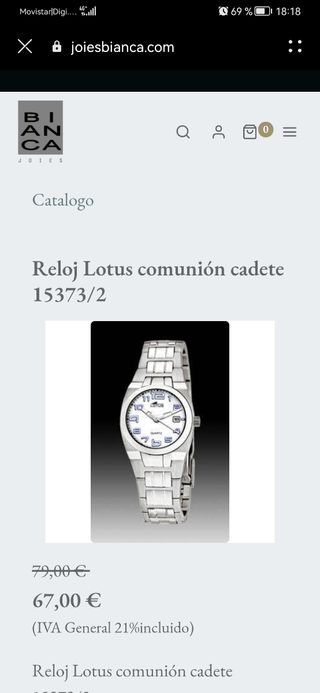 Reloj Lotus 