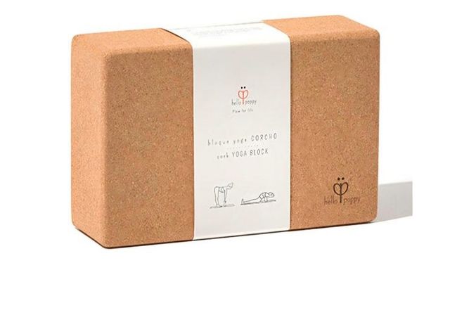 Bloque de yoga de corcho. Sin abrir