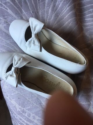 Zapato blanco comunión