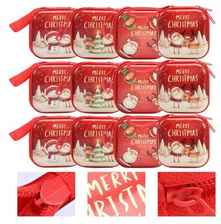 12Pcs Portamonete Portachiavi Feste Natalizie