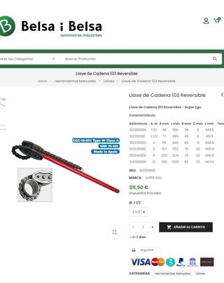 Pack Grifa y Llave de cadena