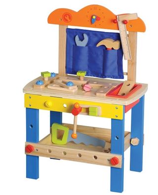 Gioco imitazione banco lavoro blu legno multicolor
