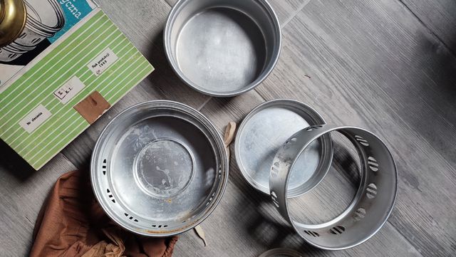 Kit de cocina de camping, antiguo