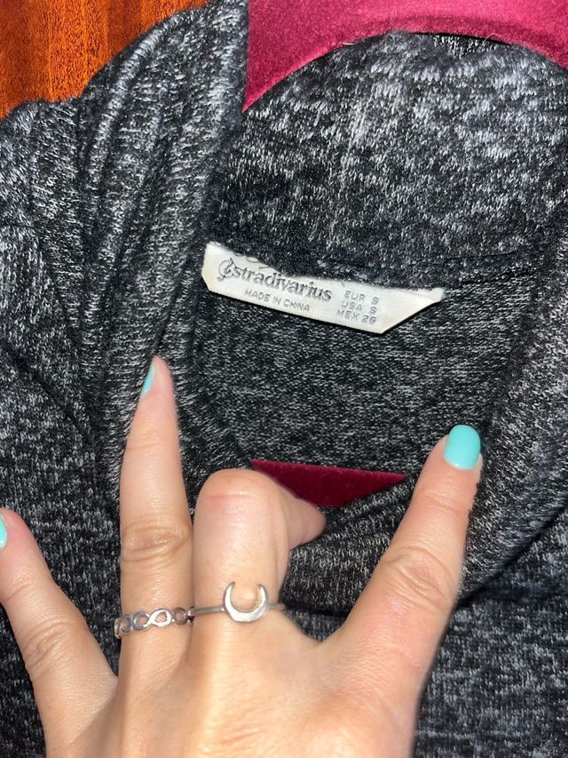 Vestido manga larga gris