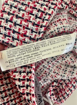 Camisa tweed y popelin Zara