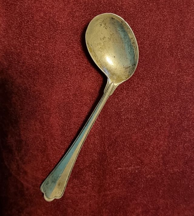 Cucchiaino storto prima pappa argento