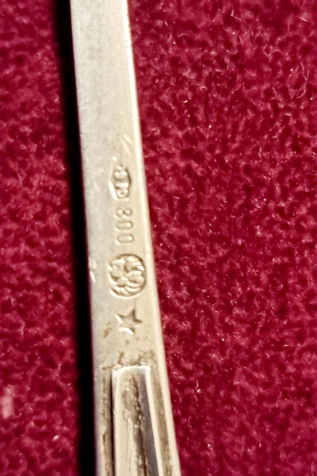 Cucchiaino storto prima pappa argento