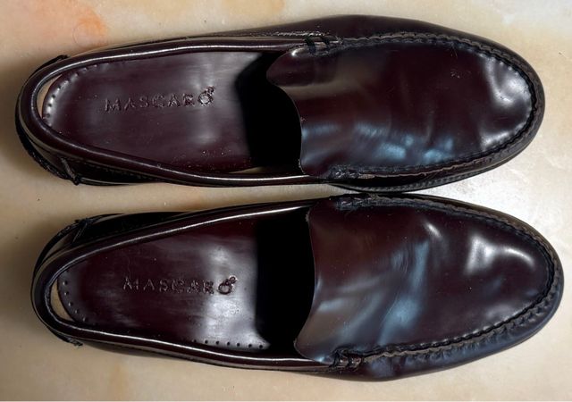 Mocasines burdeos de hombre
