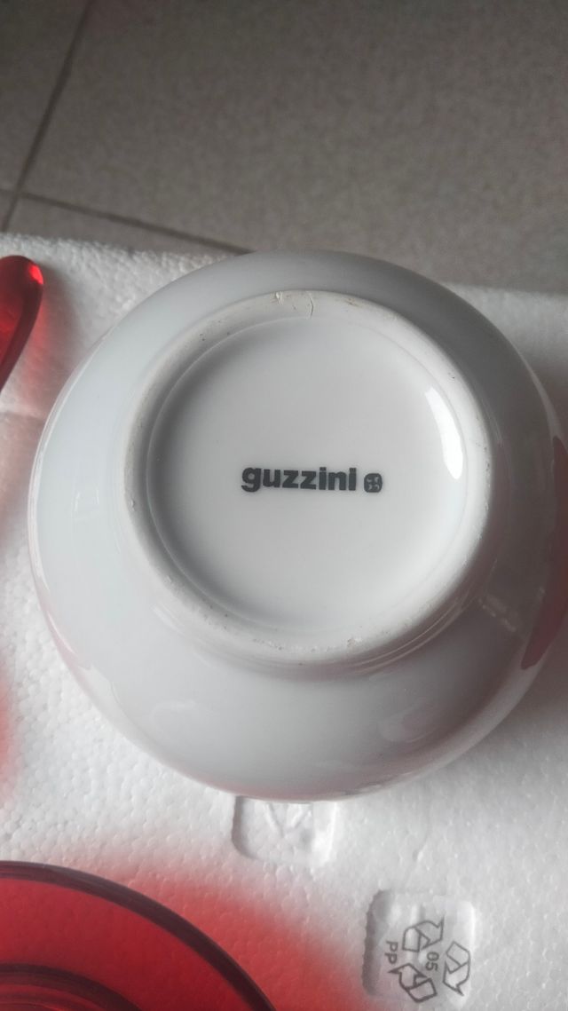 Set Guzzini caffè 6 pezzi in porcellana nuov