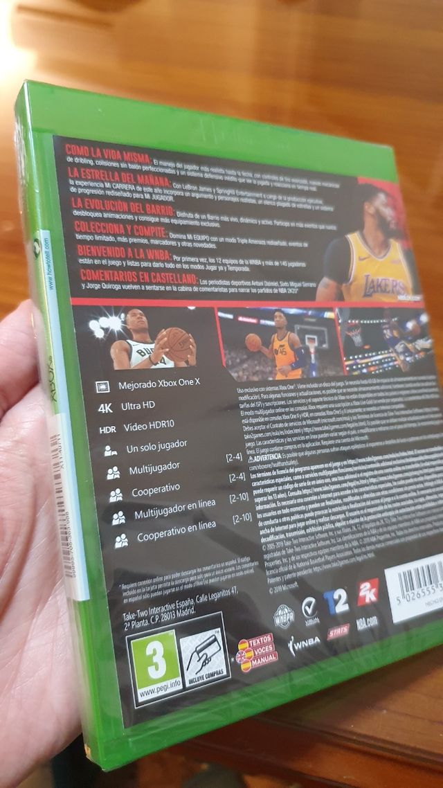 Videojuego NBA2K20 sin desprecintar