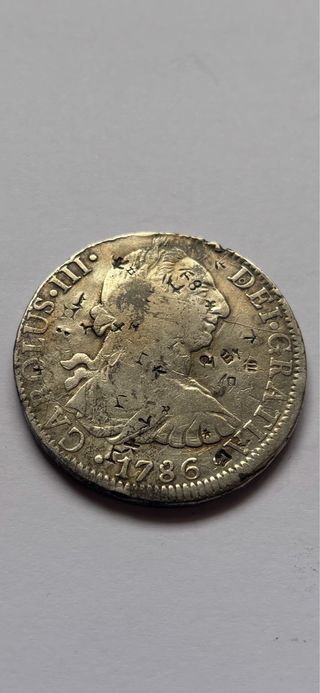 8 reales 1786 MEXICO Carlos III