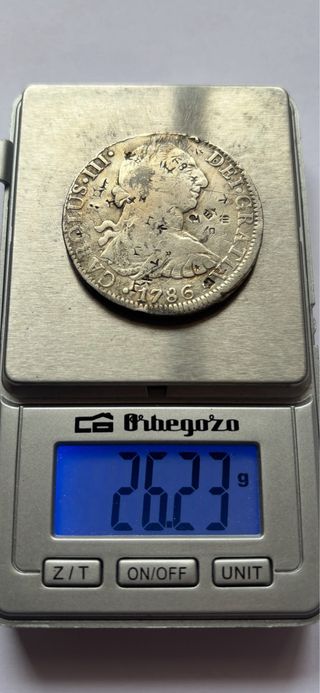 8 reales 1786 MEXICO Carlos III