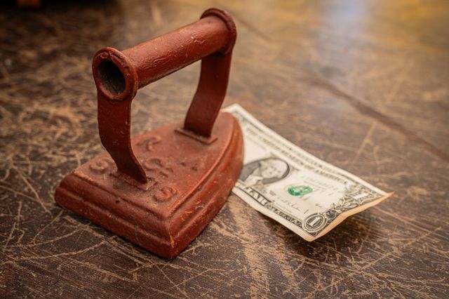 ¡Plancha para billetes! 🔥💰Hierro pesado vintage